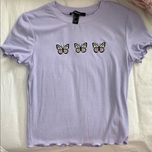 butterfly embroidered top